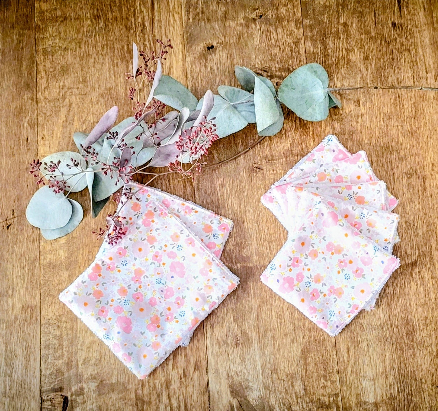 Lot de 7 lingettes démaquillantes "rosée florale"