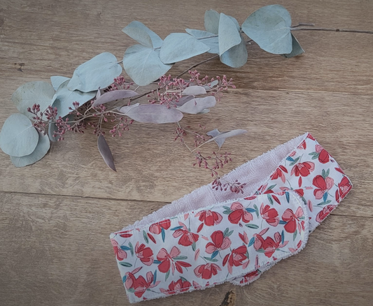Bandeau de démaquillage "coquelicot"