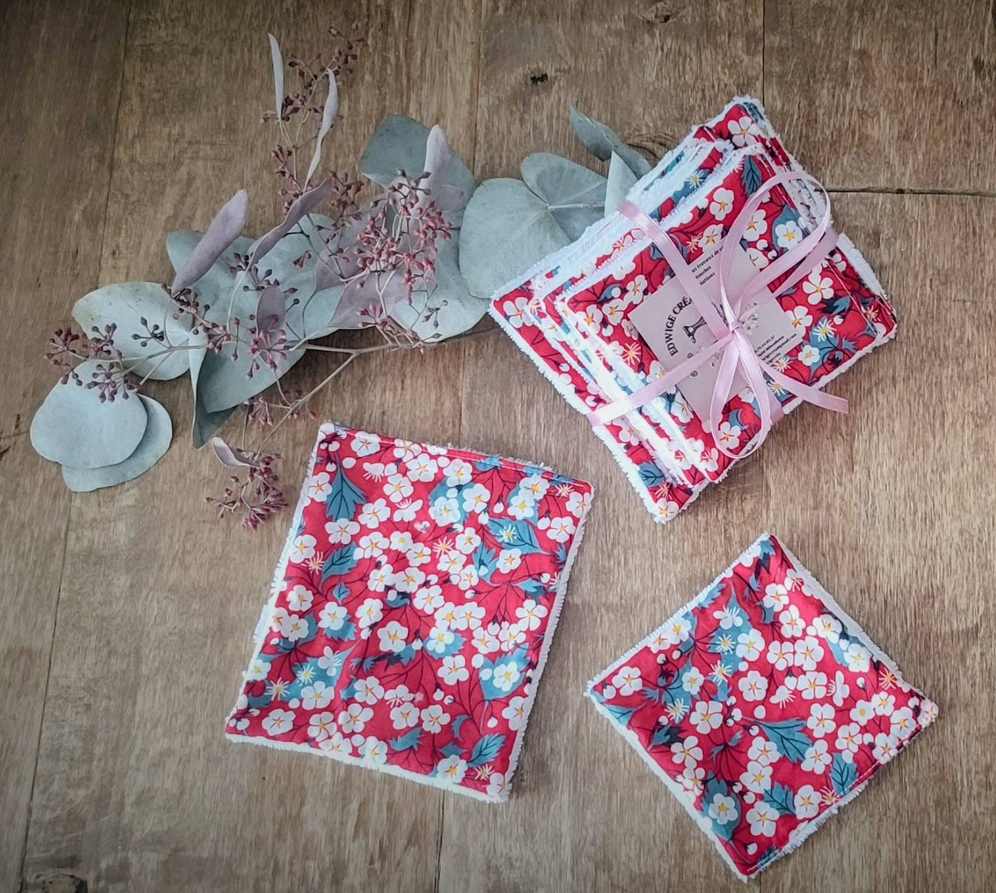 Lot de 7 lingettes démaquillantes "éclat floral"