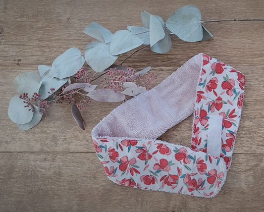 Bandeau de démaquillage "coquelicot"
